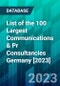 List of the 100 Largest Communications & Pr Consultancies Germany [2023] - Product Image